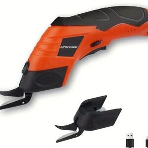 15000RPM Cordless Electric Fabric Scissors & LED Light,USB Rechargeable Handheld